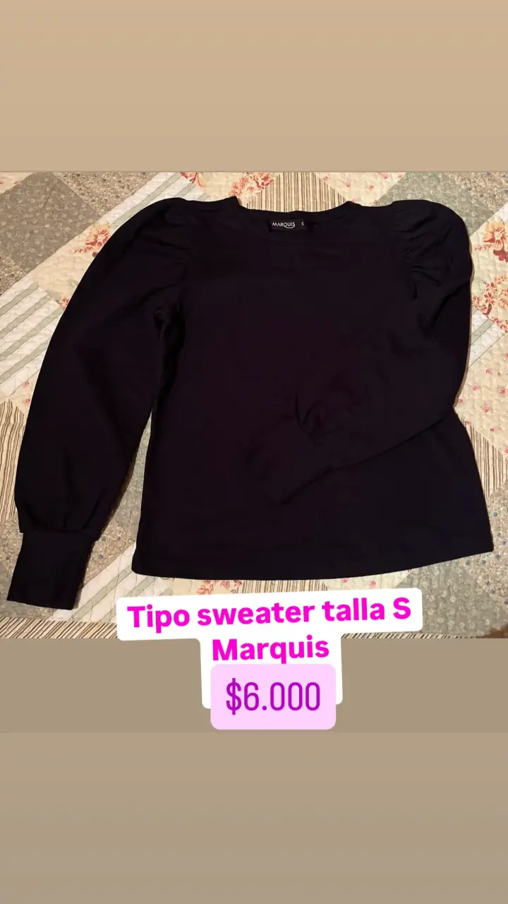 Sweater negro manga larga Marquis