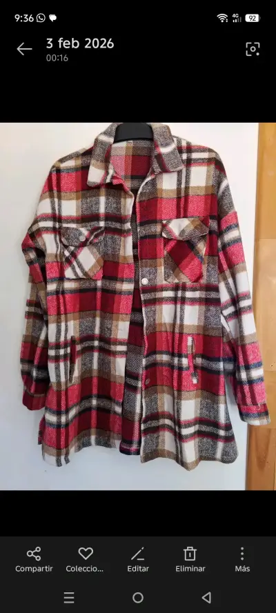 Camisa de franela a cuadros - miniatura 1
