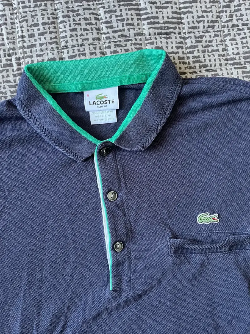Polera polo Lacoste azul - 2