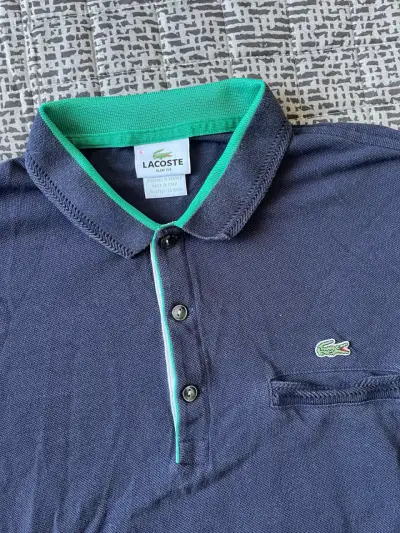 Polera polo Lacoste azul - miniatura 2