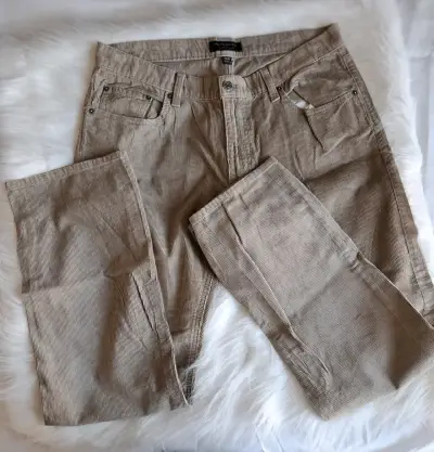 Pantalones de cotelé beige - miniatura 1