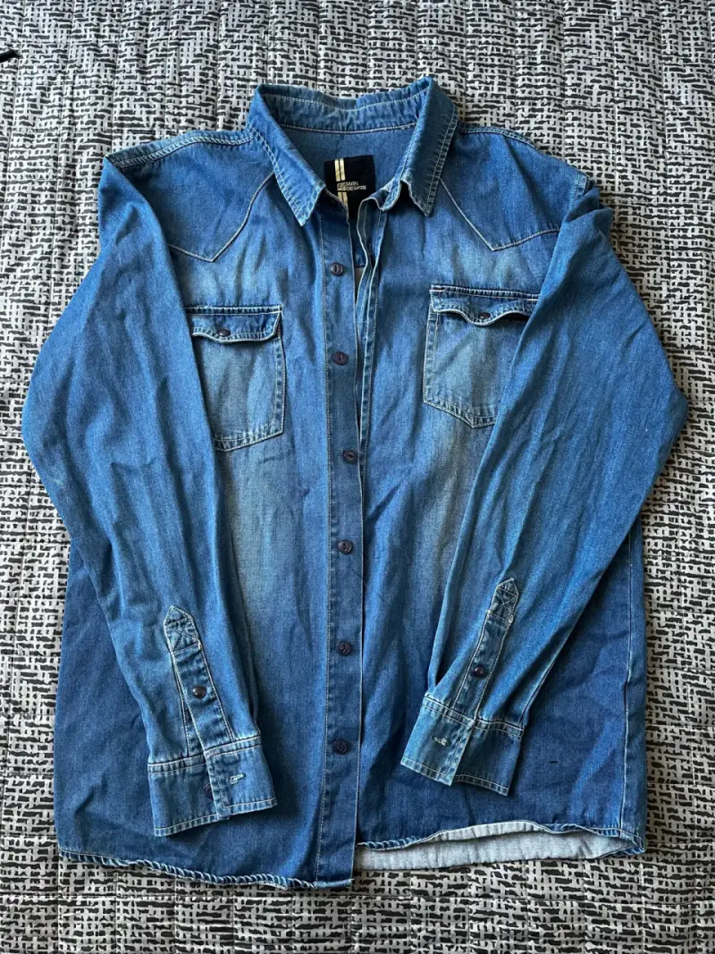 Camisa de mezclilla azul