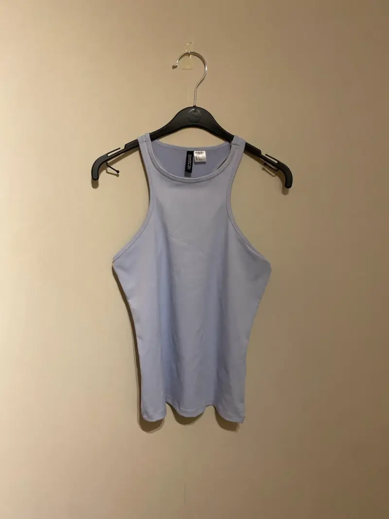 Polera sin mangas azul