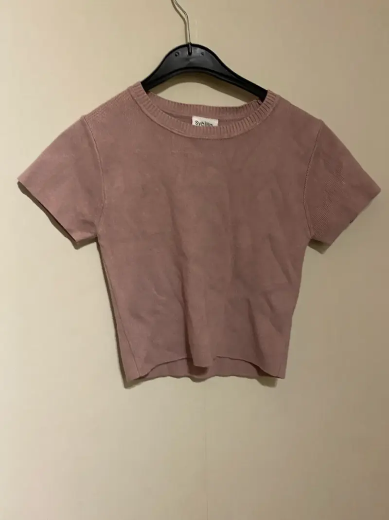 Polera corta violeta Sybilla - 2