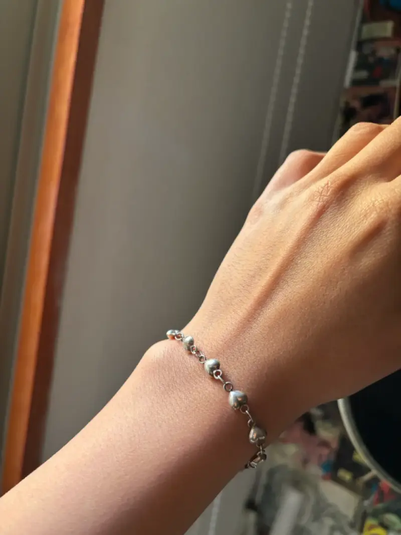Pulsera de plata con cascabel - 2