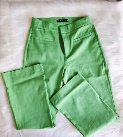 Pantalones verdes Zara - miniatura 1