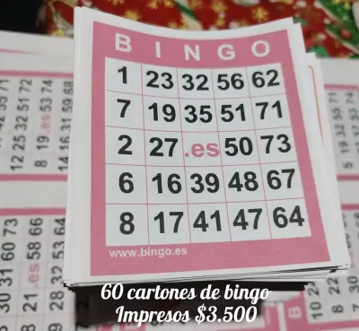 60 Cartones de bingo impresos - miniatura 1