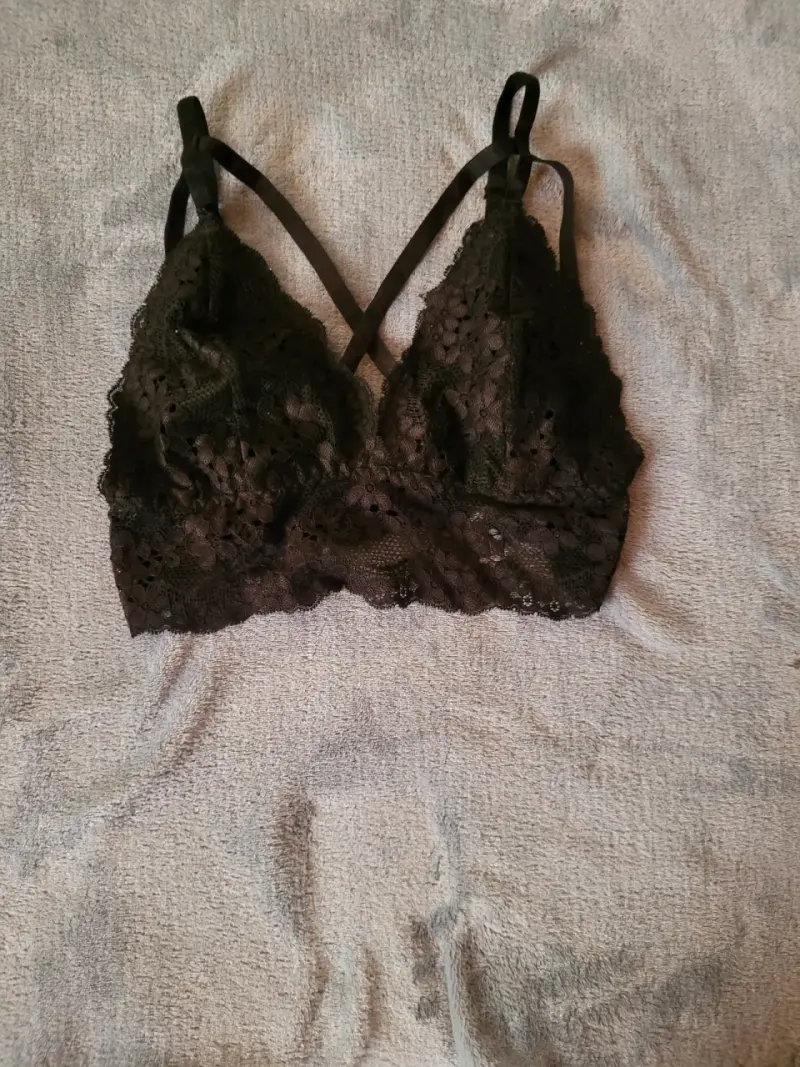 Bralette de encaje negro