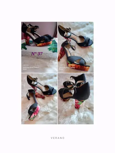 Tacones negros con tachas, N°37 - miniatura 4