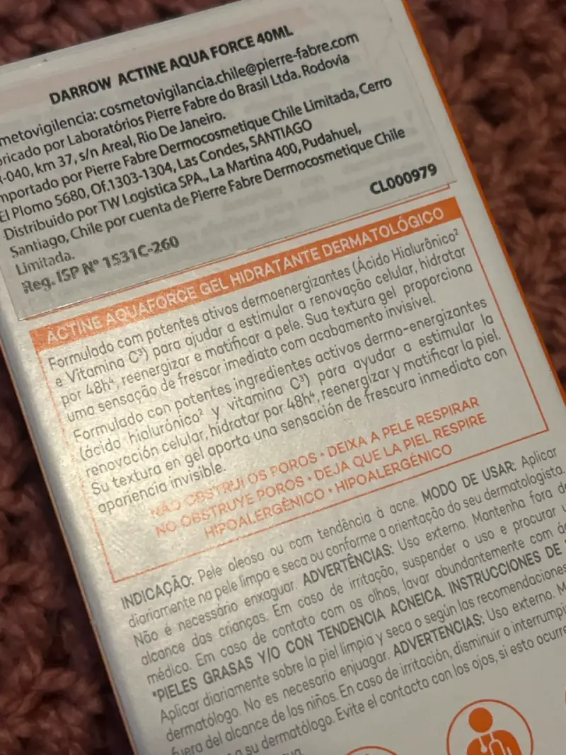 Gel hidratante Actine Aquaforce - 3