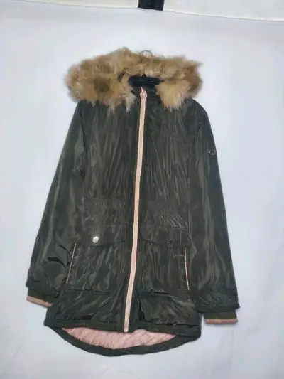 Michael kors-Parka verde con capucha de pelo - miniatura 1