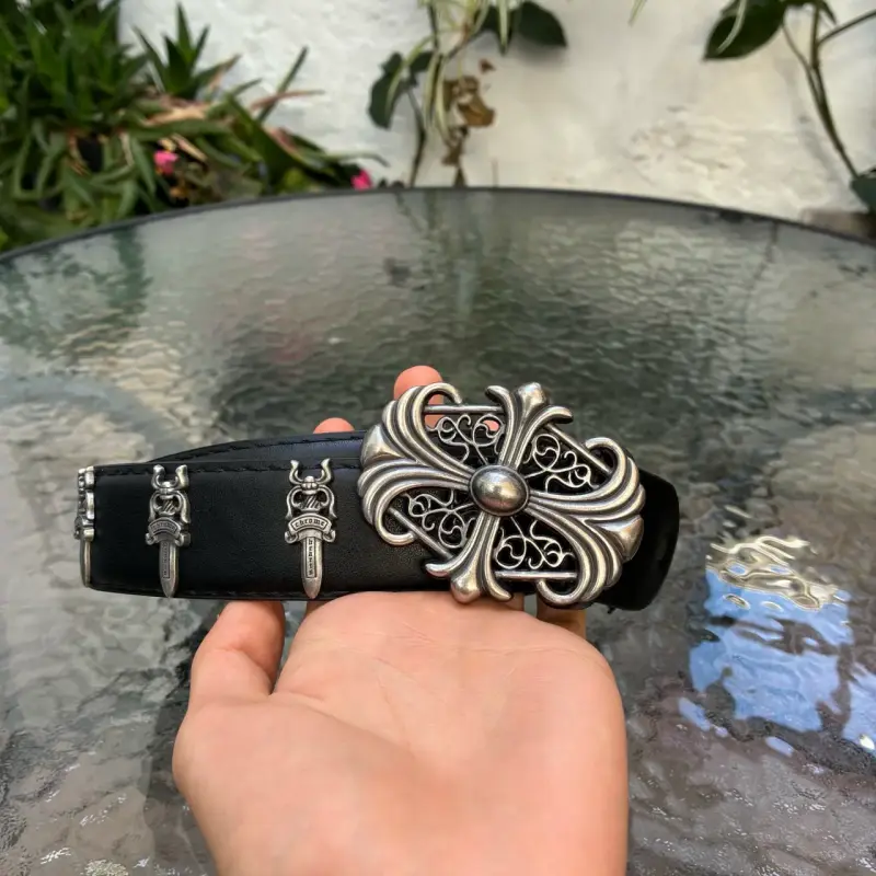 Cinturón Chrome Hearts-120 CM - 2