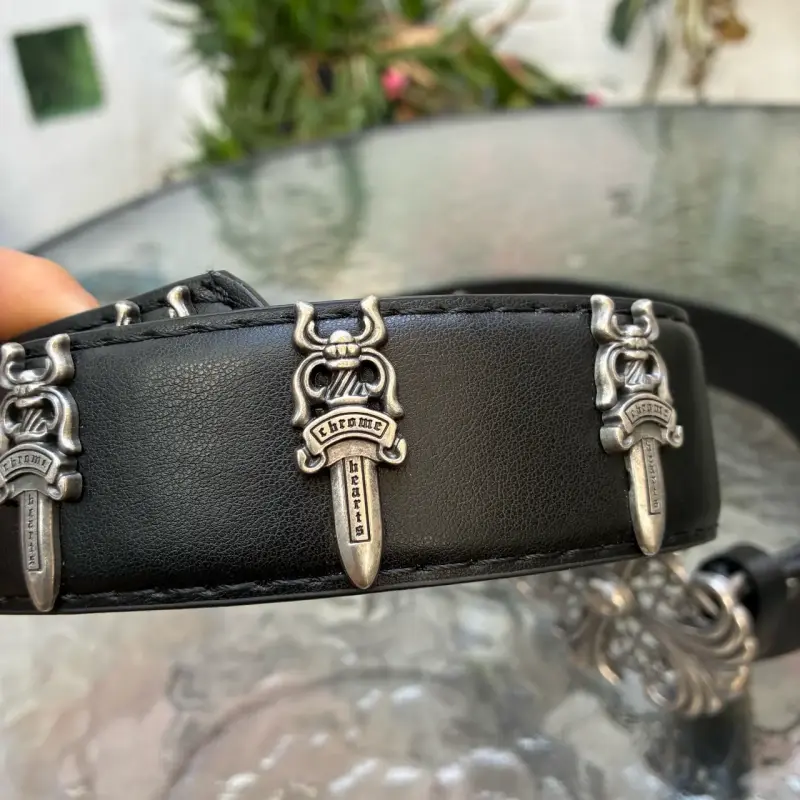 Cinturón Chrome Hearts-120 CM - 3