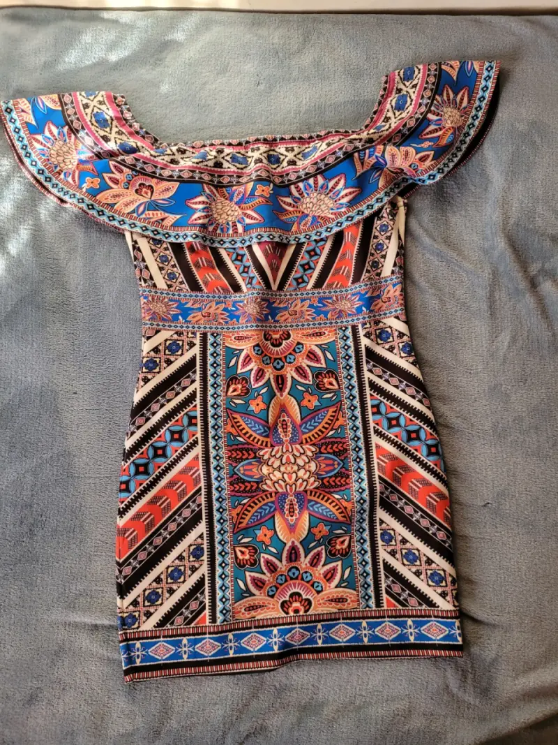 Vestido estampado colorido
