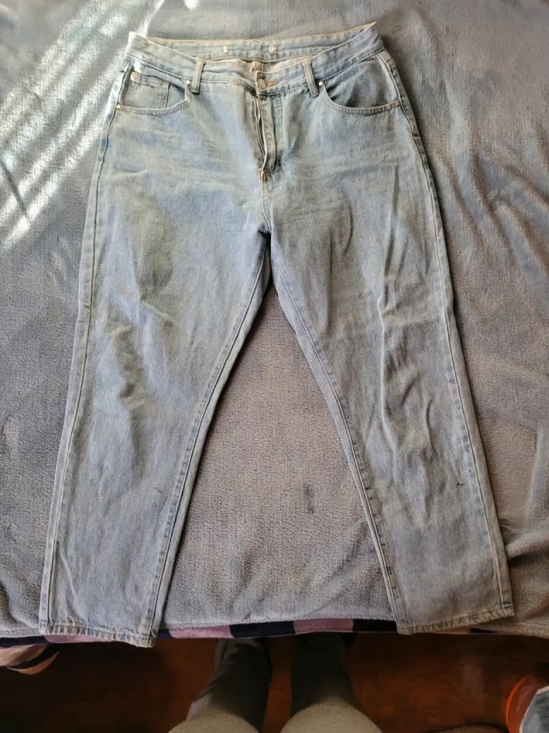 Mom jeans azul claro