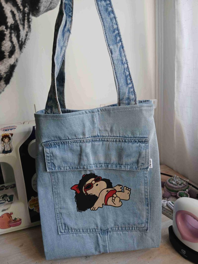 Bolso de mezclilla con diseño - 2