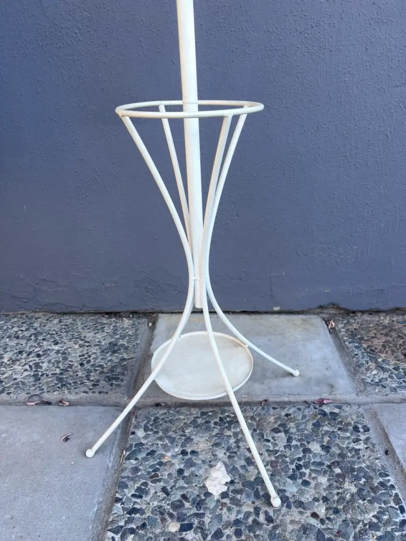 Perchero de metal blanco vintage - 3