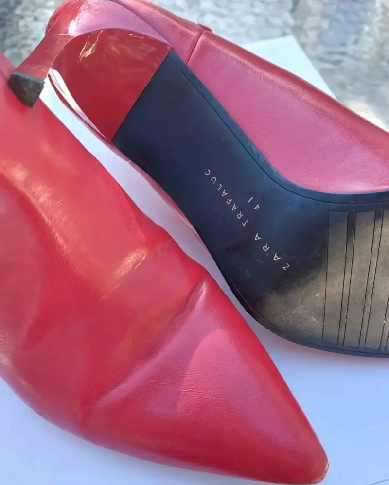 Botines rojos Zara de tacón alto - 2