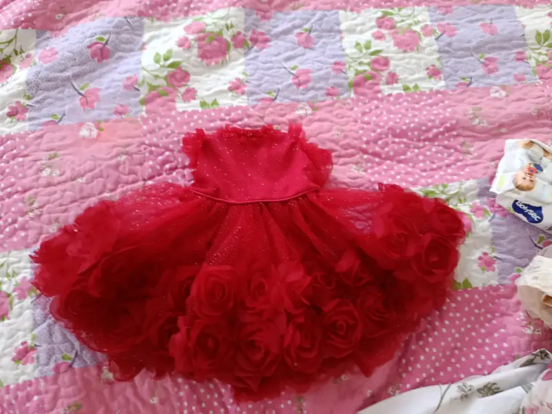 Vestido bebé floral con chaleco - 4