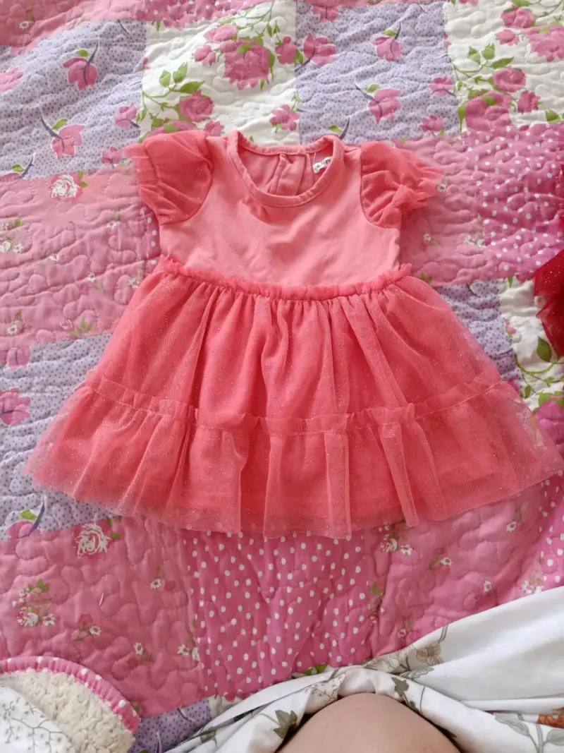 Vestido bebé floral con chaleco - 5