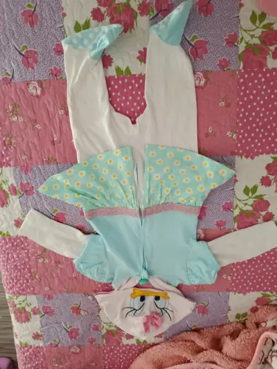 Vestido bebé floral con chaleco - miniatura 1
