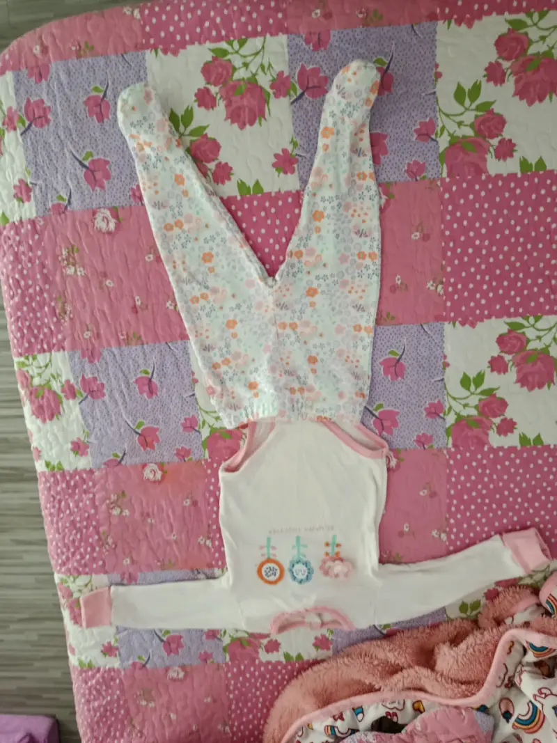 Vestido bebé floral con chaleco - 2