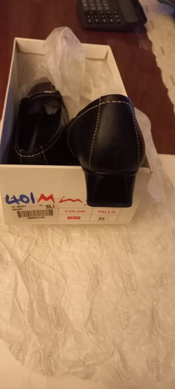 Zapatos negros de tacón bajo - 4