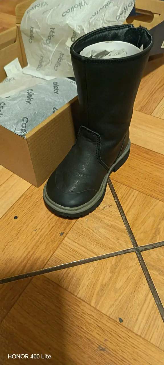 Botas negras de cuero niña - 3