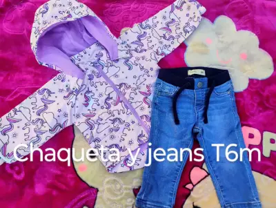 Conjunto chaqueta y jeans bebé - miniatura 1