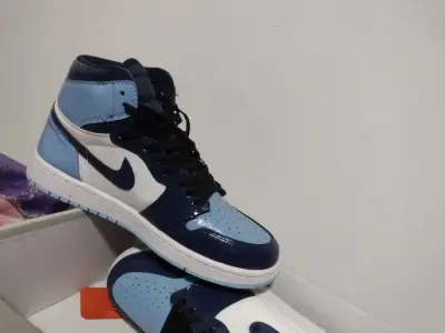 Zapatillas retro1  azul y blanco - miniatura 1