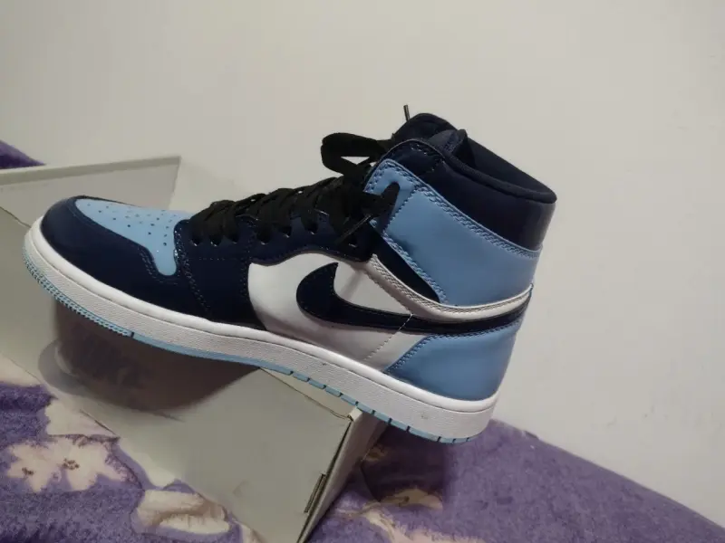 Zapatillas retro1  azul y blanco - 2