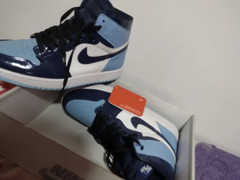 Zapatillas retro1  azul y blanco - 3