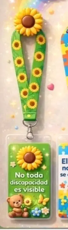 Lanyards verdes con girasoles - 2