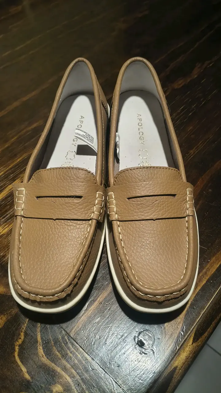 Mocasines de cuero beige - 6