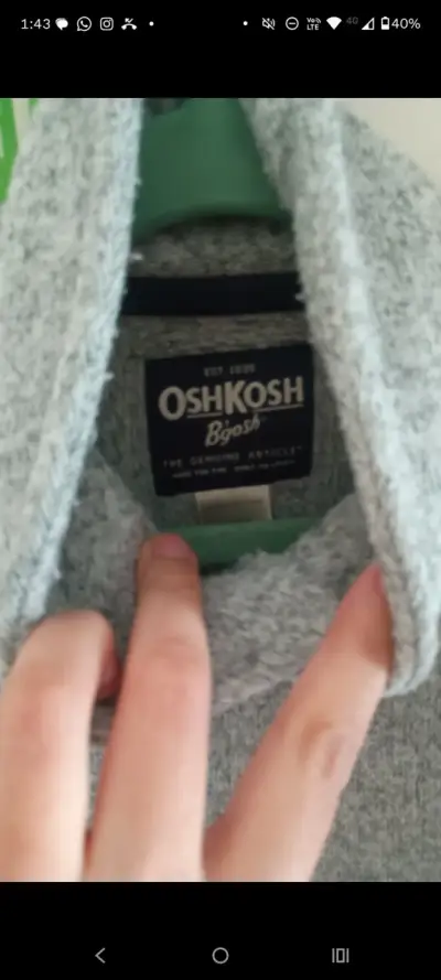 Polerón gris OshKosh infantil - miniatura 1