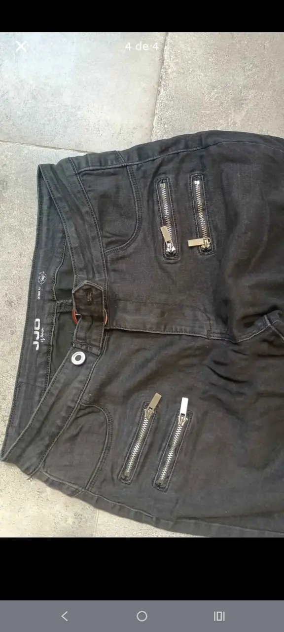 Pantalones cortos negros con cremalleras jjo
