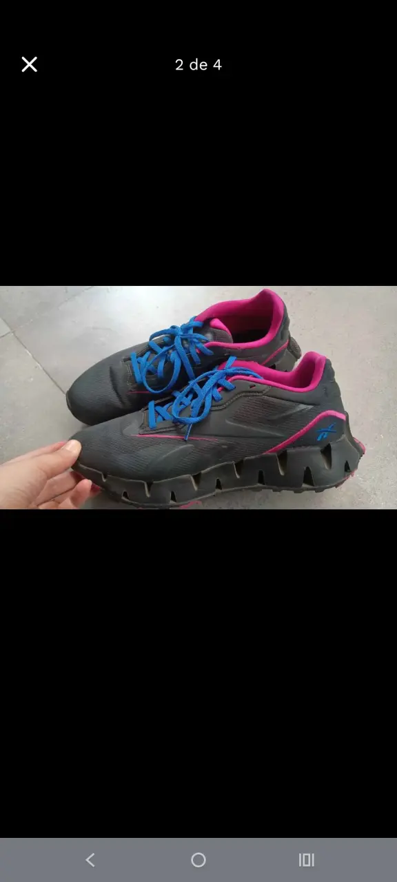 Zapatillas Reebok  deportivas negras con azul