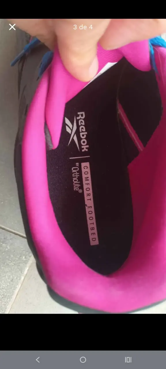 Zapatillas Reebok deportivas negras con azul - 2