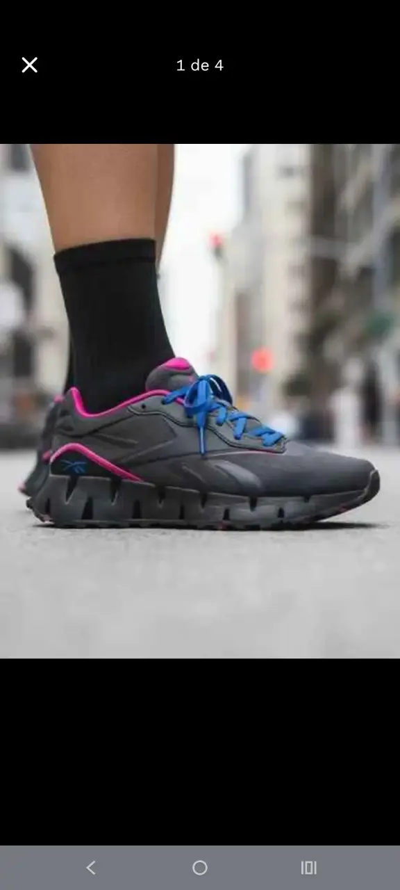 Zapatillas Reebok deportivas negras con azul - 4