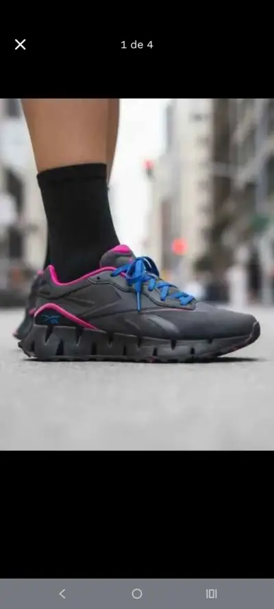 Zapatillas Reebok  deportivas negras con azul - miniatura 4