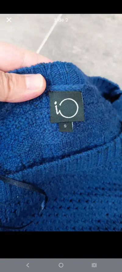 Suéter azul tejido talla S - miniatura 1