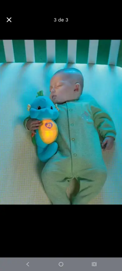 Peluche musical caballo de mar azul - miniatura 3