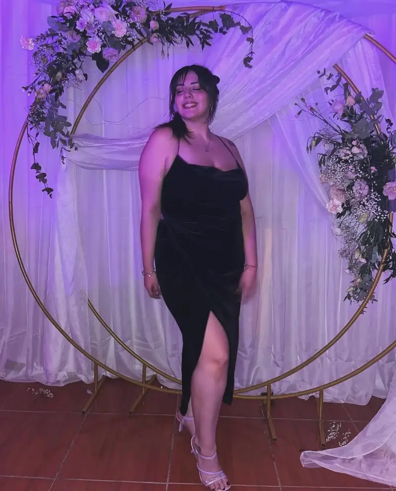 Vestido de terciopelo negro - 2