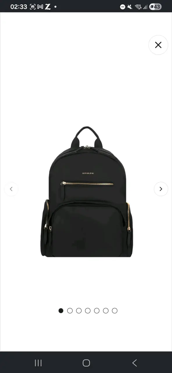 Mochila saxoline empire negra elegante