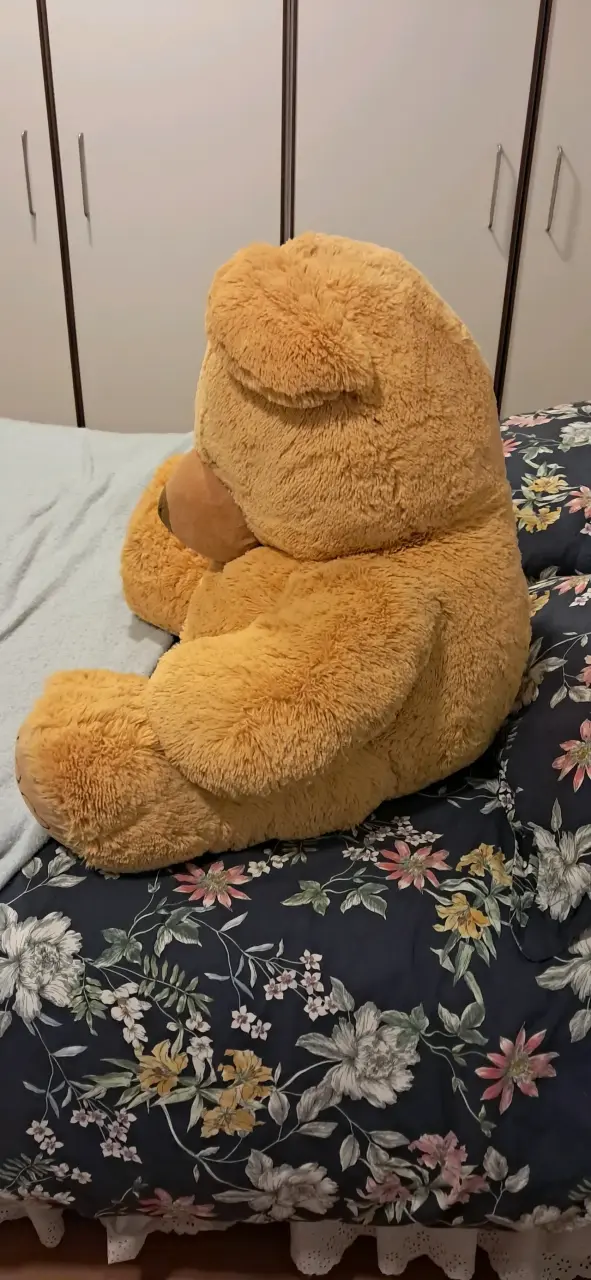 Osito de peluche gigante café 80 cm - 4