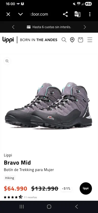 Botines trekking mujer Lippi - miniatura 1