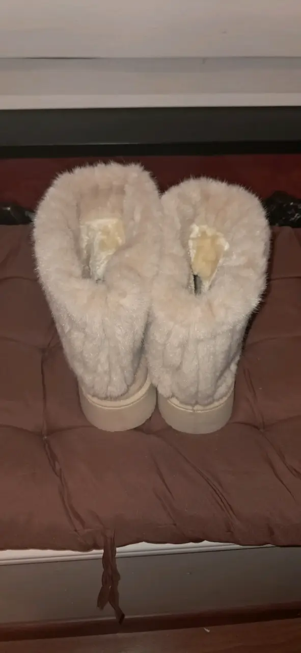 Botas de invierno peludas beige - 3