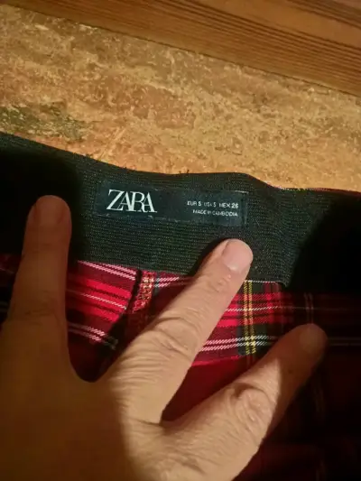 Pantalones elásticados  a cuadros Zara - miniatura 1