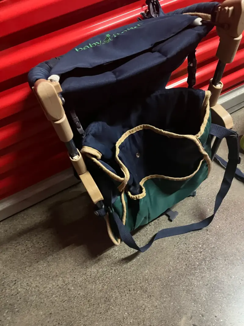 Silla mochila portabebé azul - 3