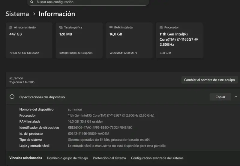 Laptop Lenovo Intel Evo - 2